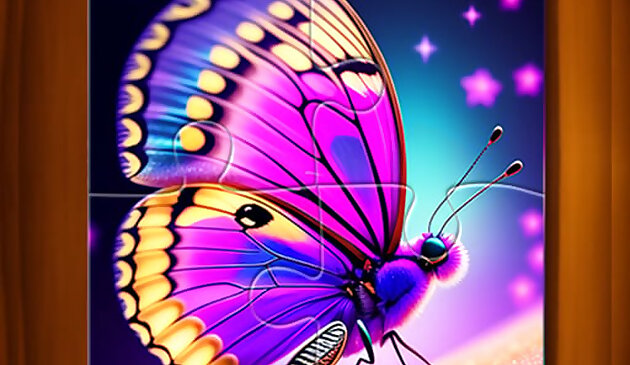 蝶のジグソーパズル