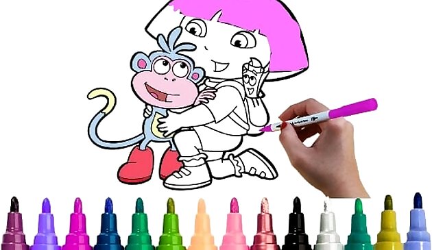 Dora Coloriage Temps Amusant