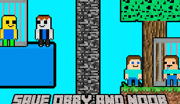 Спасти Обби и Нуб 2 игрока