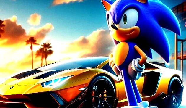 Соник бег Ламборджини