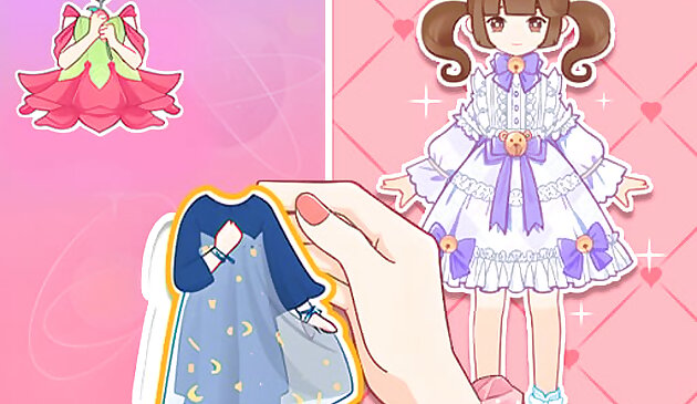 Бумажная кукла для девочек одевалка