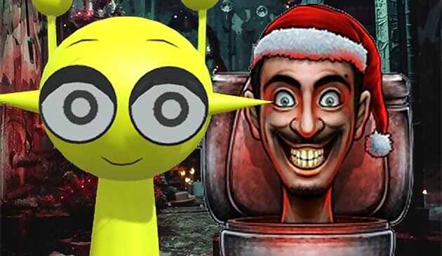 Спрунки в подсобных помещениях Рождество Скибиди террор