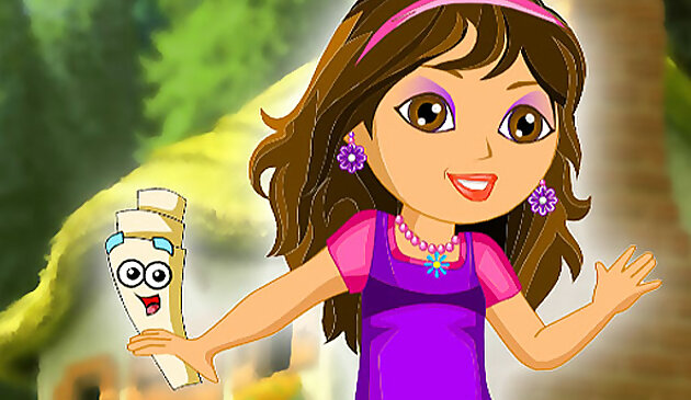 Дора в саду