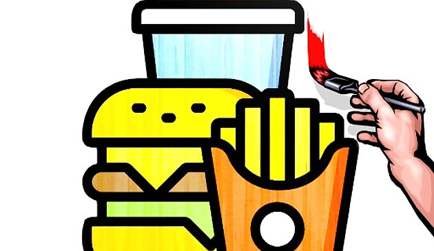 Фастфуд Книжка-раскраска