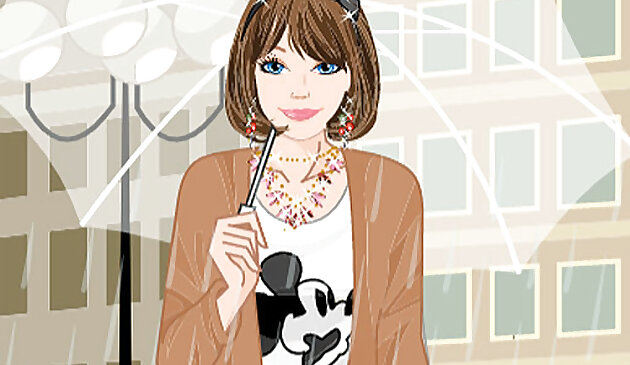 Дождливый день одевалка