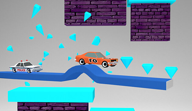 Полицейское преследование гоночный автомобиль