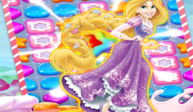 Принцесса Рапунцель головоломка матч 3