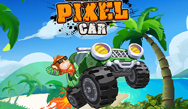Восхождение холма Пиксельный автомобиль