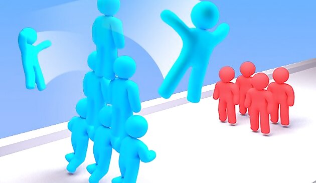 Стопка толпы гонка 3D