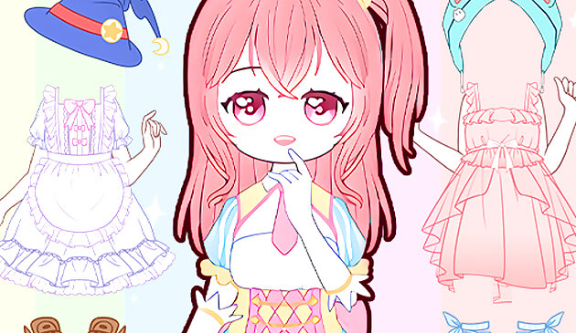 Конфетная кукла: одевалка